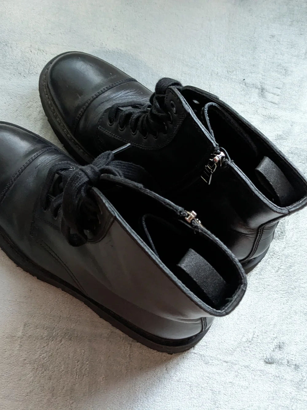 Prada combat boots